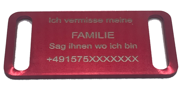 Picture of Halsbandschild für Haustiere rot