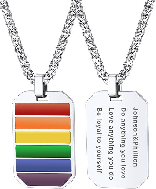 Edelstahlhalskette Rainbow