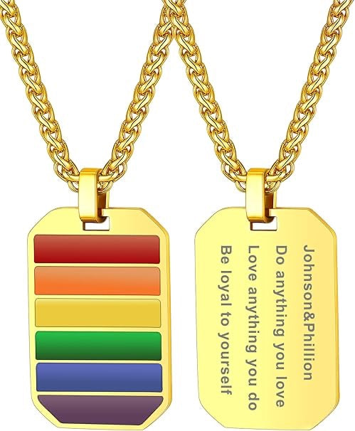 Edelstahlhalskette Rainbow
