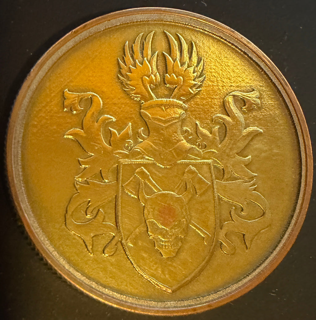 Lasergravierter Challenge Coin aus Messing