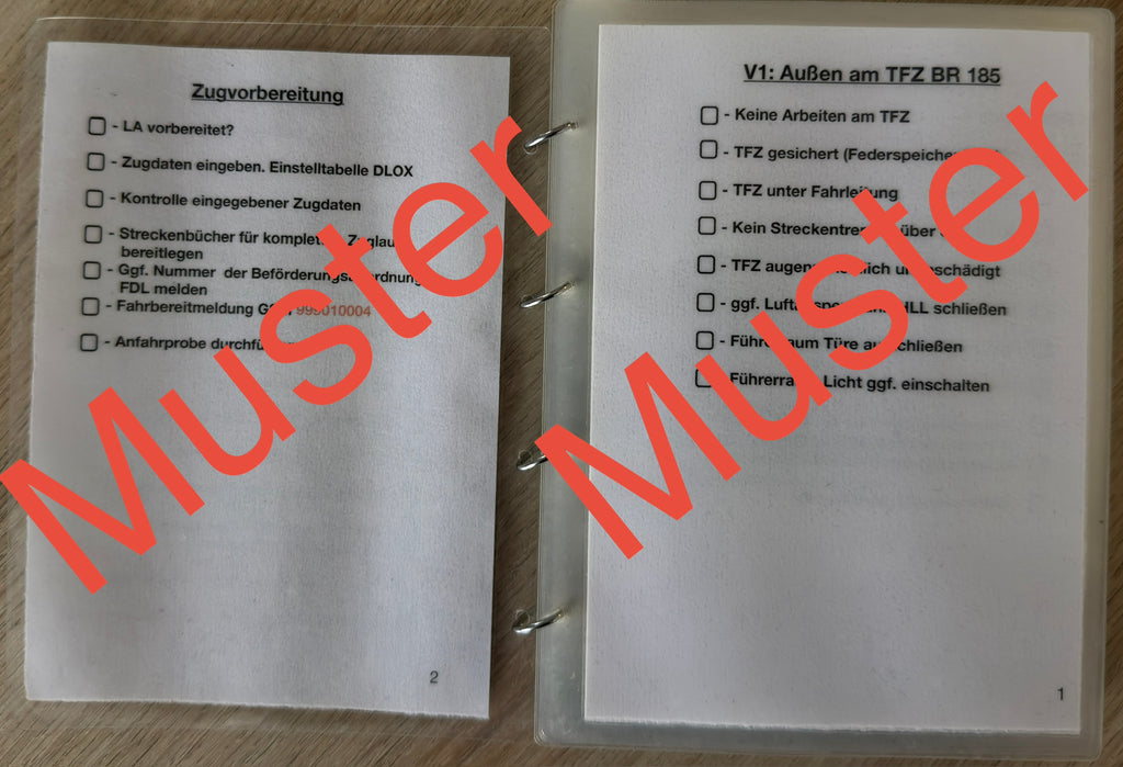 Checklisten TFZ V/A Dienst