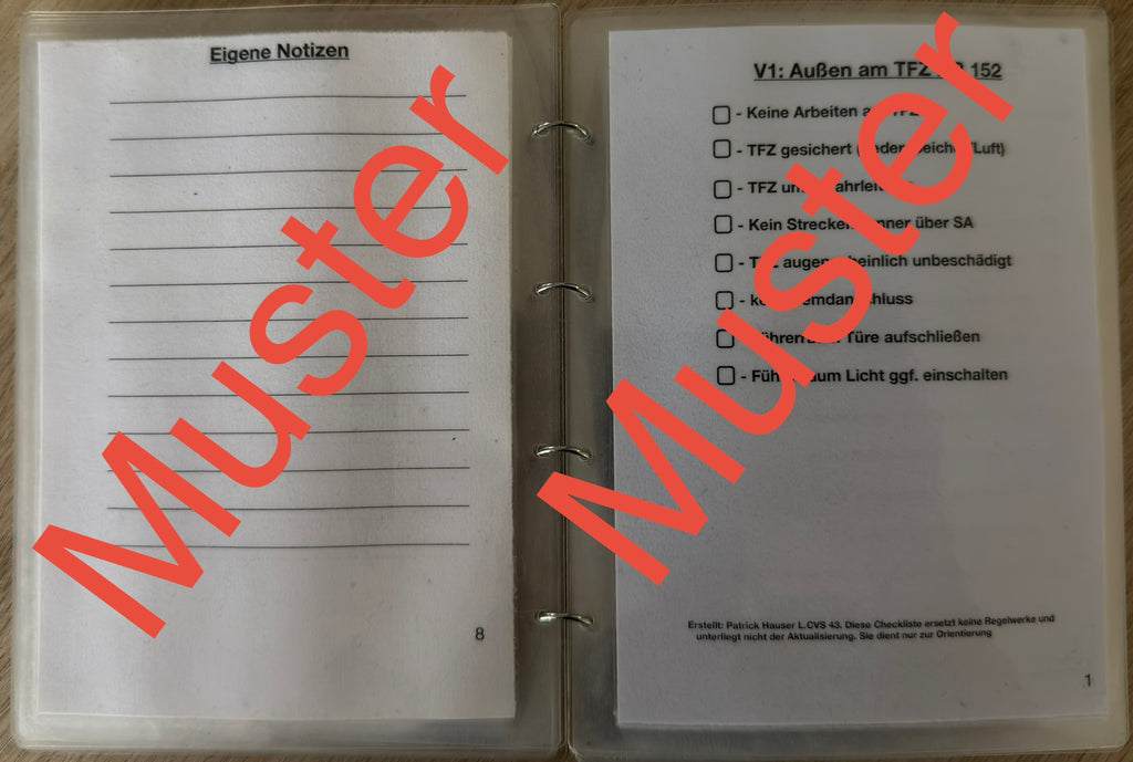 Checklisten TFZ V/A Dienst